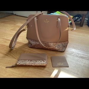 3 piece Kate Spade purse, wallet, card holder.